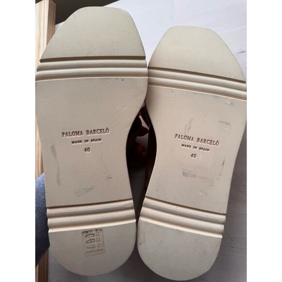 Paloma Barcelo beige Madidi slingback wedge sandals size 40/ US 9.5 - Picture 13 of 14